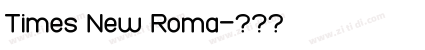 Times New Roma字体转换